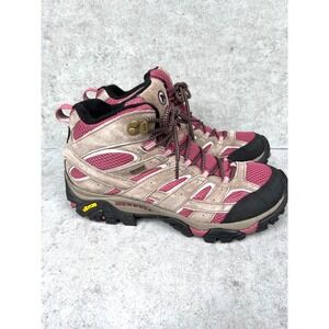 New Merrell Hiking Boots Women's 11 Moab 2 Mid Waterproof Camping‎ Boulder/Blush